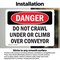 Signmission Do Not Crawl Under Or Climb Over Conveyor Danger Sign, Vinyl Decal, 10in W x 7in L, 2PK OS-2PACK-DS-D-710-L-2113 - alternate 4